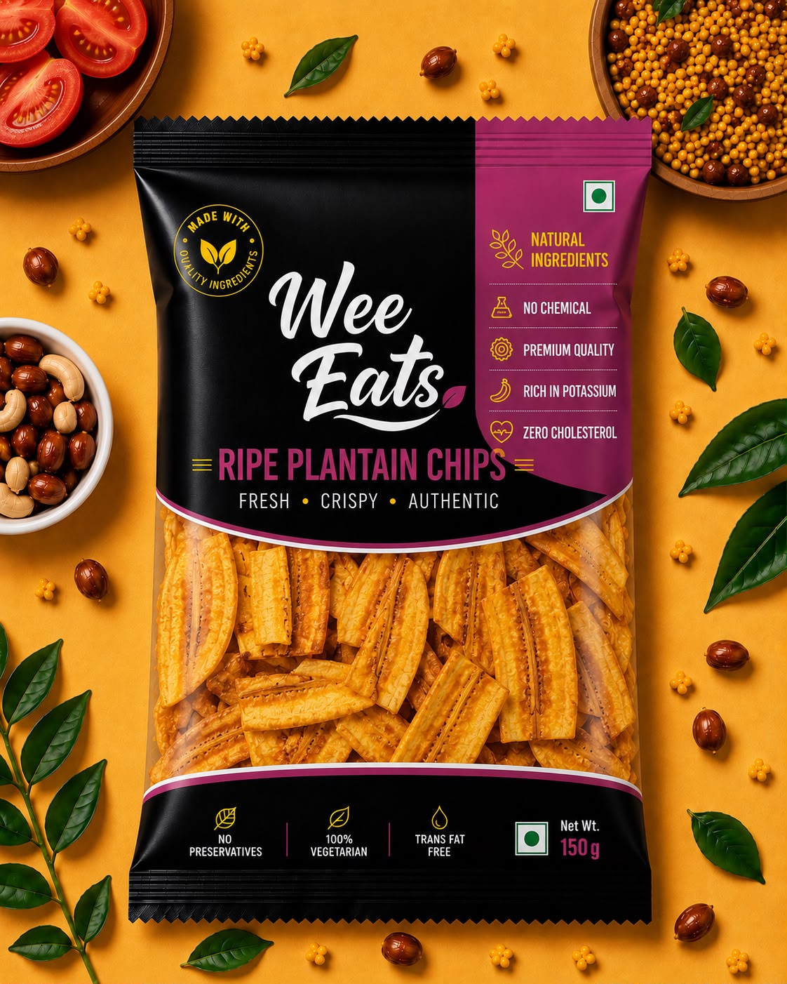 Wee Eats Ripe Plantain Chips package